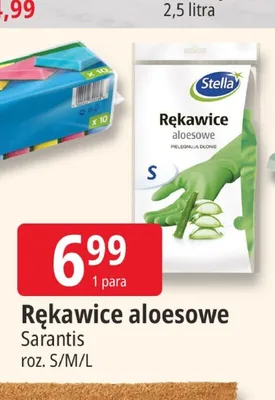 Rękawice aloesowe Sarantis roz. S/M/L promocja w Leclerc