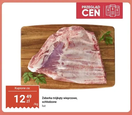 Żeberka trójkąty wieprzowe schłodzone luz promocja w Dino