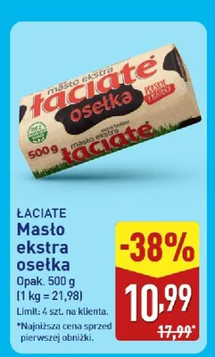 Masło ekstra osełka promocja w Aldi