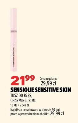 Tusz do rzęs Charming Sensique Sensitive Skin promocja w Drogerie Natura