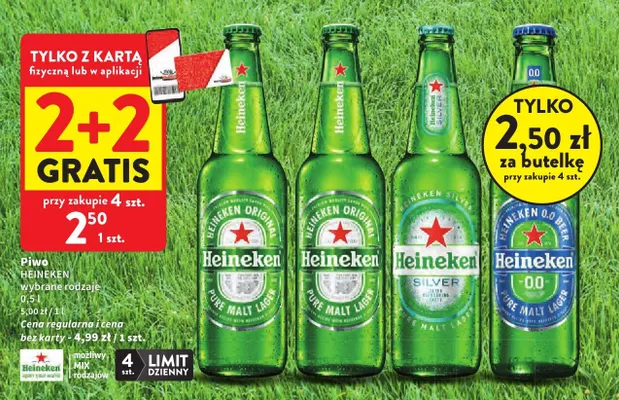 Piwo Heineken Silver promocja w Intermarche