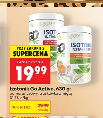 Izotonik pomarańczowy Go Active promocja w Biedronka