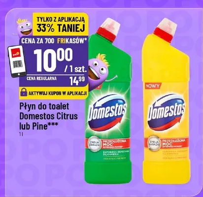 Płyn do toalet Domestos Citrus lub Pine promocja w POLOmarket