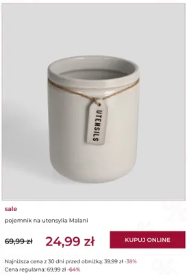 Pojemnik na utensylia Malani home&you promocja w home&you