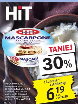 Mascarpone Mlekovita Kuchmistrza 250 g promocja w Selgros