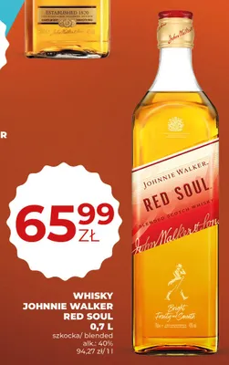 Whisky Johnnie Walker Red Soul szkocka blended alk. 40% promocja w Duży Ben