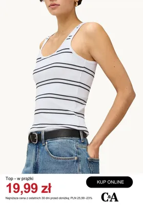 Top w prążki C&A promocja w C&A