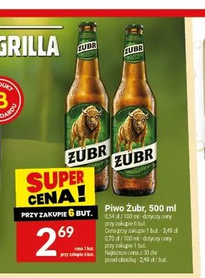Piwo Żubr 500 ml promocja w Twój Market