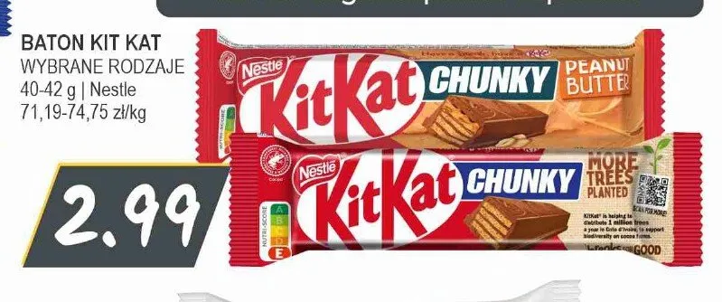 Baton Kit Kat Chunky Peanut Butter promocja w Słoneczko