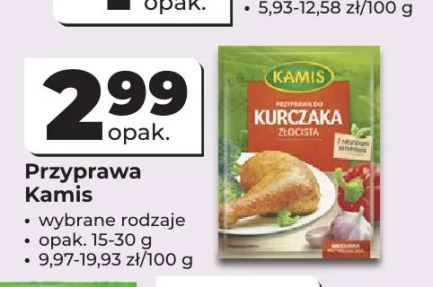 Przyprawa do kurczaka złocista Kamis promocja w Odido
