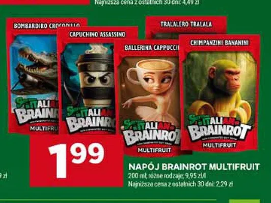 Napój Brainrot Multifruit Capuchino Assassino promocja w Stokrotka