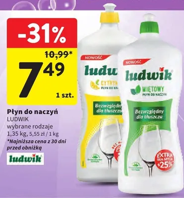 Płyn do naczyń Ludwik promocja w Intermarche