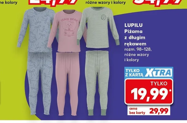 Piżama dziecięca z długim rękawem Lupilu promocja w Kaufland