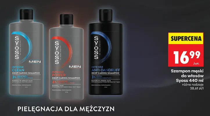 Szampon męski do włosów Syoss promocja w Biedronka
