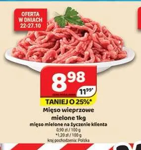 Mięso wieprzowe mielone promocja w Delfin