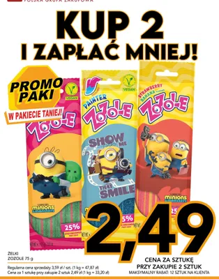 Żelki Zozole Strawberry Banana promocja w Kupiec