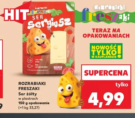 Ser żółty w plastrach Rozrabiaki Freszaki promocja w Kaufland