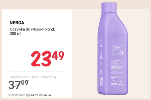 Odżywka do włosów blond NEBOA promocja w Rossmann