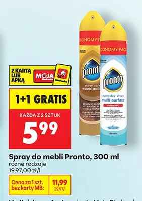 Spray do mebli różne rodzaje promocja w Biedronka
