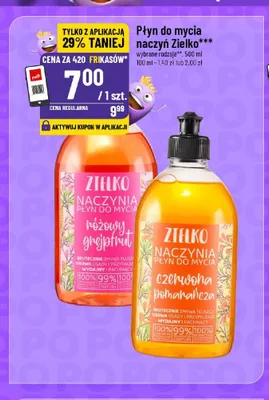 Płyn do mycia naczyń Zielko Różowy Grejpfrut promocja w POLOmarket