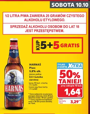 Piwo 5,8% alk. Harnaś promocja w Kaufland