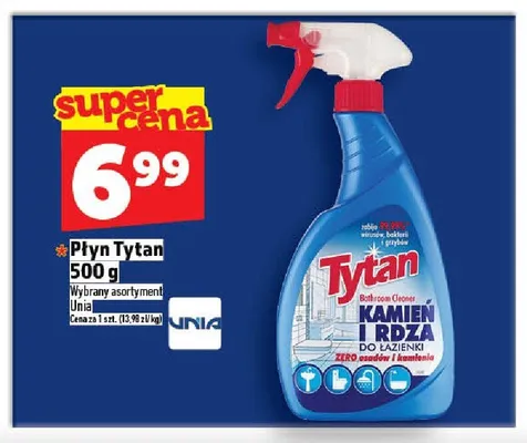 Płyn Tytan Kamień i Rdza do łazienki promocja w TOPAZ