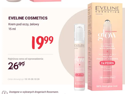 Krem pod oczy żelowy Eveline Cosmetics promocja w Rossmann