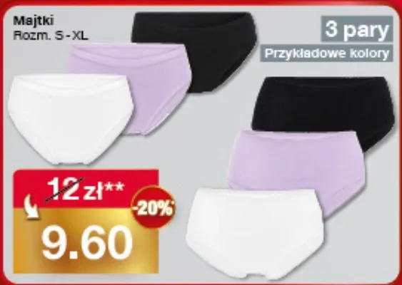 Majtki damskie 3 pary promocja w Woolworth