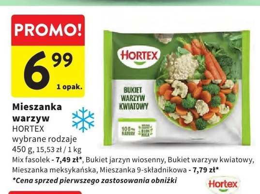 Mieszanka warzyw wybrane rodzaje promocja w Intermarche