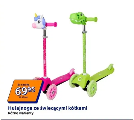 Hulajnoga ze świecącymi kółkami, różne warianty promocja w Action
