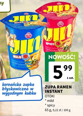 Zupa ramen instant Otoki Jin mild promocja w Intermarche