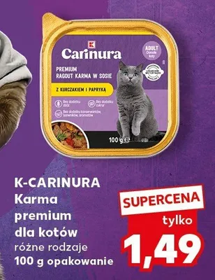 Karma mokra dla kotów K-Carinura Premium Ragout z kurczakiem i papryką promocja w Kaufland