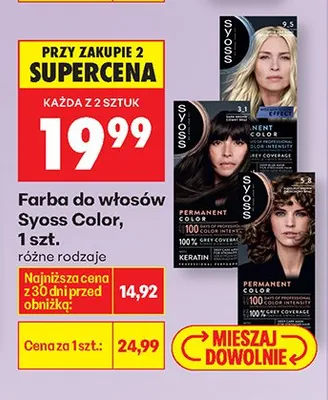 Farba do włosów Syoss Color promocja w Biedronka