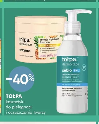 Żel mikroemulsja do mycia twarzy Tołpa Dermo Face Sebio BHL promocja w Super-Pharm