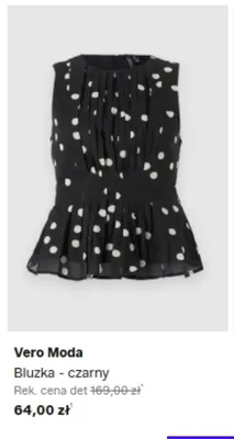 Bluzka Vero Moda czarny promocja w Lounge by Zalando