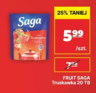 Herbata owocowa Fruit Saga truskawka 20 torebek promocja w API Market