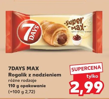 Rogalik z nadzieniem różne rodzaje promocja w Kaufland