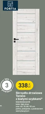 Skrzydło drzwiowe Toreno z białymi szybkami promocja w Castorama