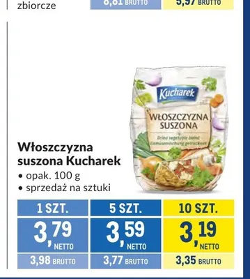 Włoszczyzna suszona Kucharek promocja w Makro
