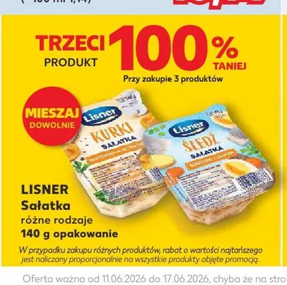 Sałatka z kurkami Lisner promocja w Kaufland