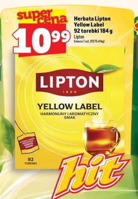 Herbata Lipton Yellow Label promocja w TOPAZ
