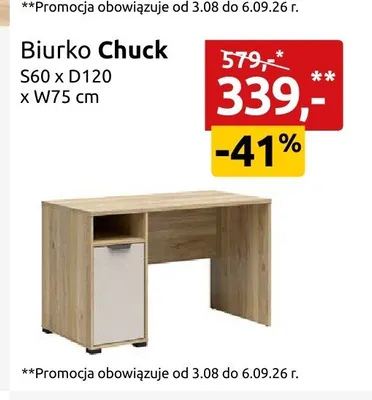 Biurko Chuck promocja w Black Red White