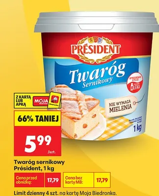 Twaróg sernikowy promocja w Biedronka