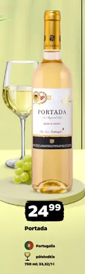 Wino białe półsłodkie Portada promocja w Netto