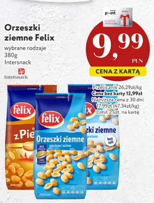 Orzeszki ziemne smażone i solone Felix promocja w Market Point