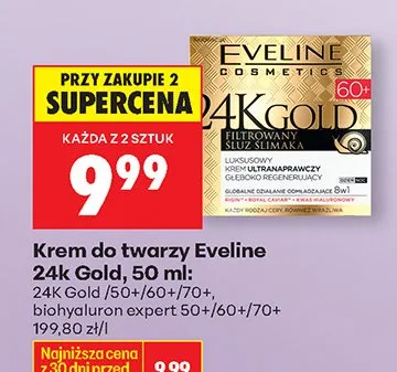 Krem do twarzy 24k Gold luksusowy ultra naprawczy redukujący zmarszczki 50+/60+/70+ promocja w Biedronka