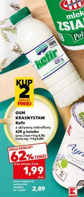 Kefir z aktywną mikroflorą OSM Krasnystaw promocja w Kaufland