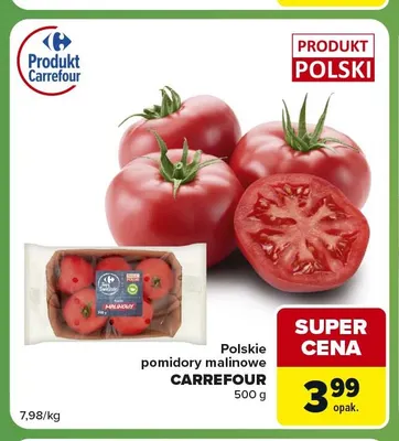 Polskie pomidory malinowe Carrefour promocja w Carrefour Express