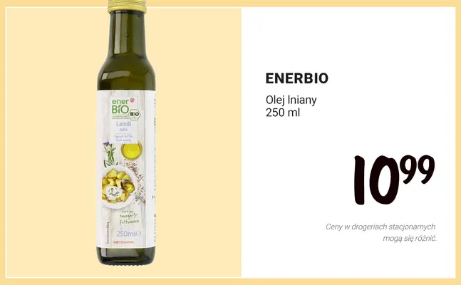 Olej lniany EnerBiO promocja w Rossmann