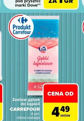 Zestaw gąbek do kąpieli Carrefour promocja w Carrefour